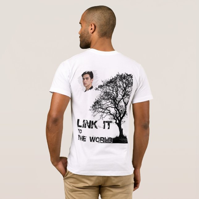 Estetiskt Träd Silhuett T-Shirt  (Hel baksida)