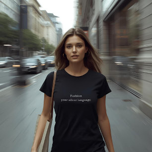 estetiskt utsvävande citattecken Mode tysta språk T Shirt