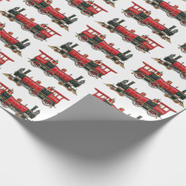 Estetiskt Vintage Tågpappersomslag Presentpapper