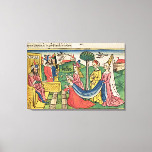 Esther 2 15-18, Esther väljs för att vara Canvastryck