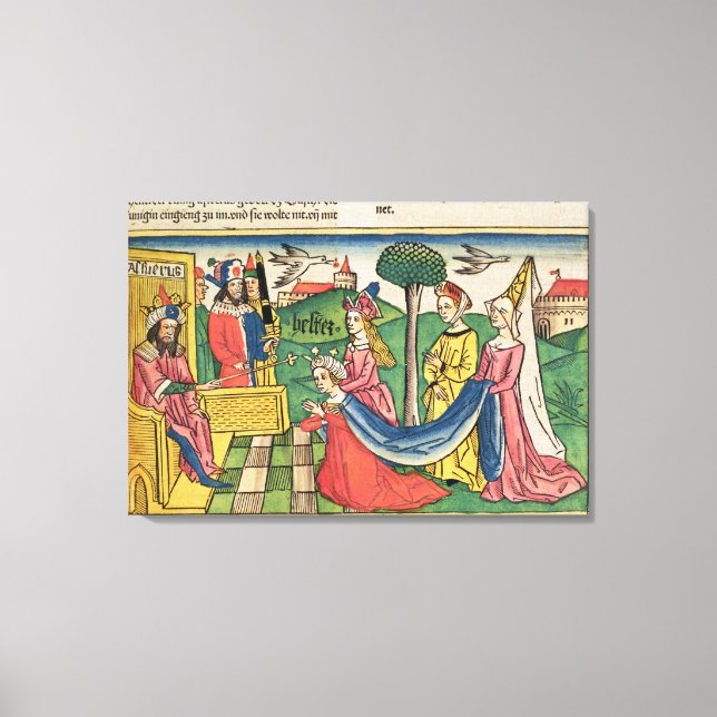 Esther 2 15-18, Esther väljs till drottning av Canvastryck (Framsida)