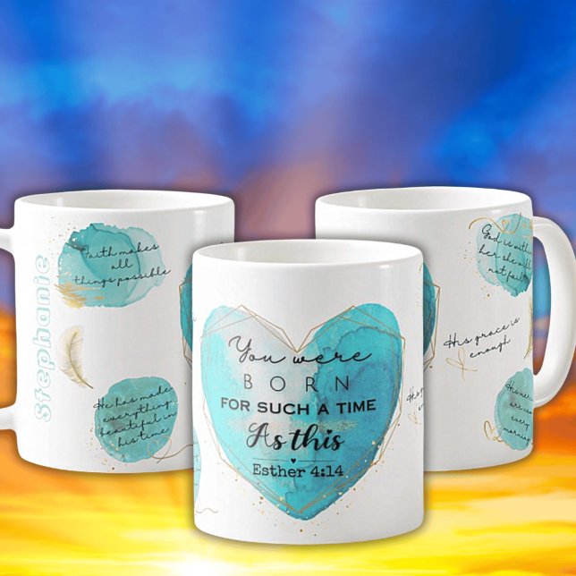 Esther 4:14 Bibelvers Andlig Keramikkopp Kaffemugg (Skapare uppladdad)