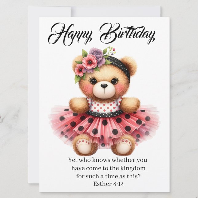 Esther 4:14 Birthday Card Kort (Framsida)