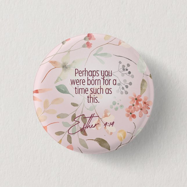 Esther 4:14 Christian Bible Verse Art Knapp (Framsida)