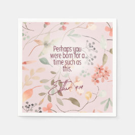 Esther 4:14 Christian Bible Verse Art Pappersservett