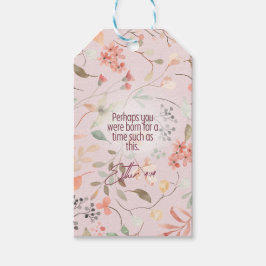 Esther 4:14 Christian Bible Verse Art Presentetikett