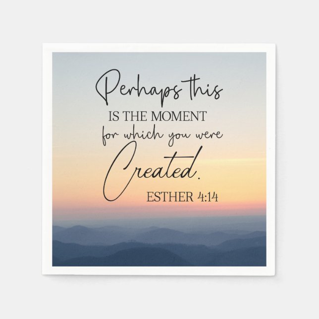 Esther 4:14 kanske är det här dags Bible Verse Pappersservett (Framsidan)