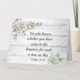 Esther 4:14.. Kom till kungadömet för en sådan tid Kort