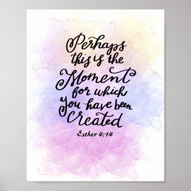 Esther 4:14 Moment som du skapades för Poster (Framsidan)