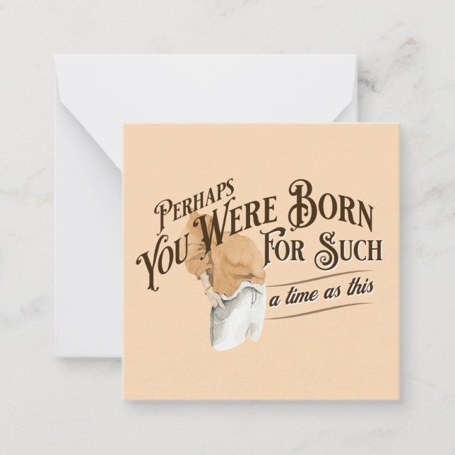 Esther Bible Verse Feminine Notecard Anteckningskort (Framsida)
