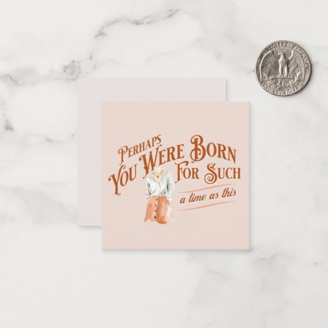 Esther Bible Verse Feminine Notecard Anteckningskort (Fram/Back In Situ)