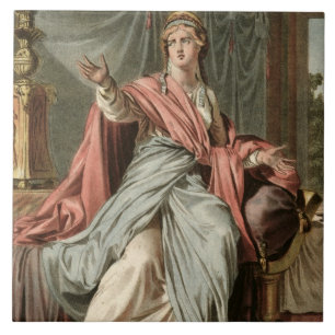 Esther dräkt för "Esther" vid Jean Racine, från Kakelplatta