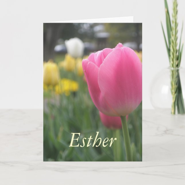 Esther Flicknamn Tulpan Grattiskort Kort (Framsida)