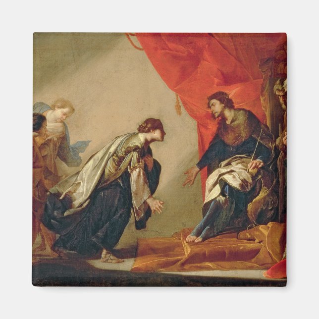 Esther framför Ahasuerus, c.1645-50 (olja på ca. Magnet (Framsidan)