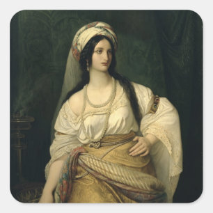 Esther Fyrkantigt Klistermärke