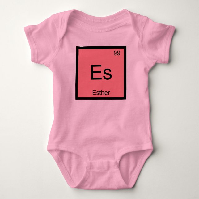 Esther Namn Kemi Element Periodiska Systemet Tee (Framsida)