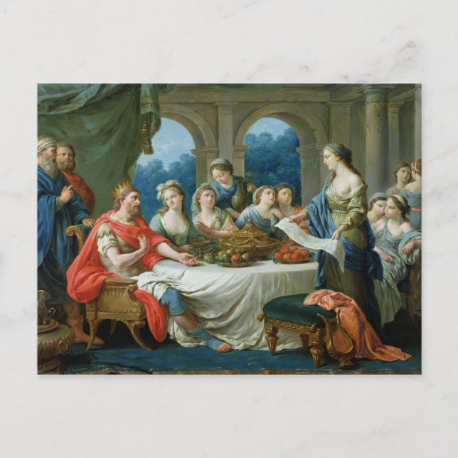 Esther och Ahasuerus, 1775-80 Vykort (Framsida)