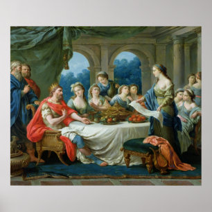 Esther och Ahasuerus, c.1775-80 Poster