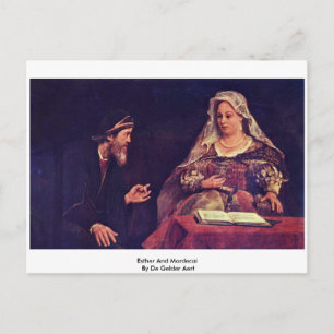 Esther och Mordecai Vid De Gelder Aert Vykort