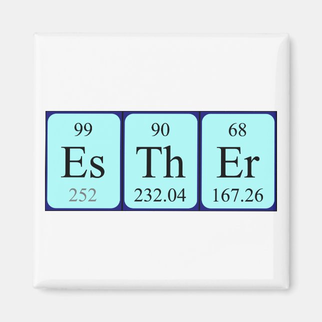 Esther Periodisk bord namn magnet (Framsidan)