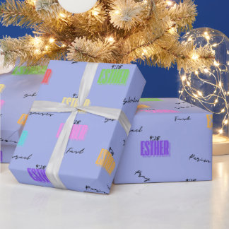 Esther Purim Wrapping Papper 30" Presentpapper