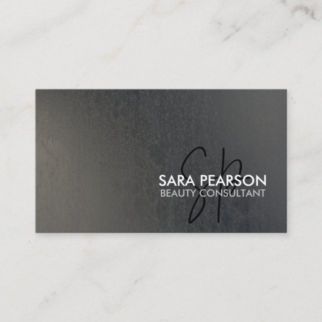 Esthetician Beautician Monogram Beauty Visitkort (Framsida)