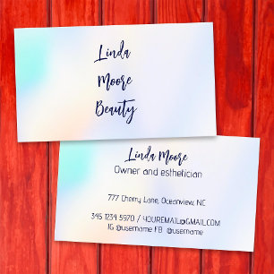 Esthetician Beauty Hologram Visitkort