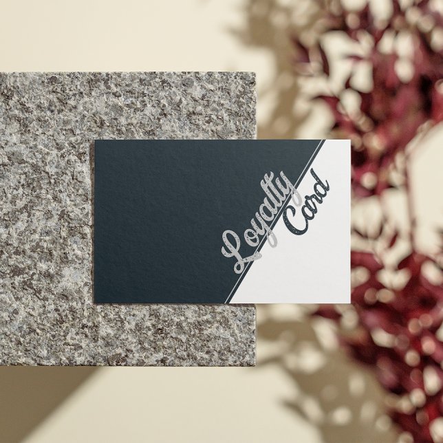 Esthetician Beauty Salon Black White Grått Grått Lojalitetskort (Esthetician Beauty Salon Black White Gray Grey Loyalty Card)