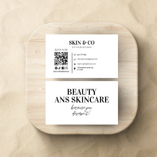 Esthetician Beauty Skincare salon Minimalist Visitkort