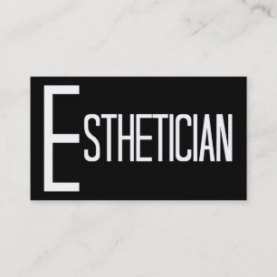 Esthetician Black and White Affärskort Visitkort