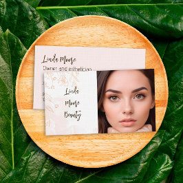 Esthetician Boho Beauty Anpassningsbar Photo Visitkort