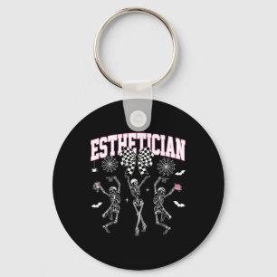 Esthetician Dancing Skeleton Halloween Bow Skin Th Nyckelring