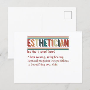 Esthetician Definition Retro Esthetician Vykort