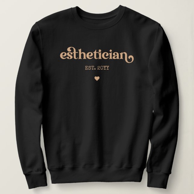 Esthetician est Cosmetolog Beautician Anpassningsb T Shirt (Design framsida)