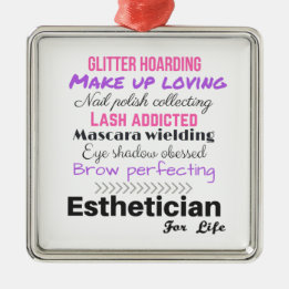 Esthetician för liv julgransprydnad metall