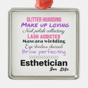 Esthetician för liv julgransprydnad metall