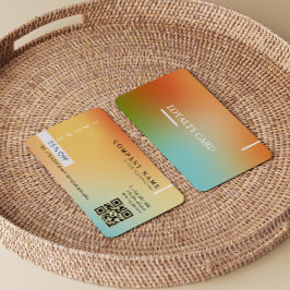 Esthetician Holografik Gradient Modern Qr Code Lojalitetskort