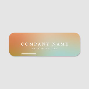 Esthetician HoloGrapc Gradient Minimalist Namnbricka