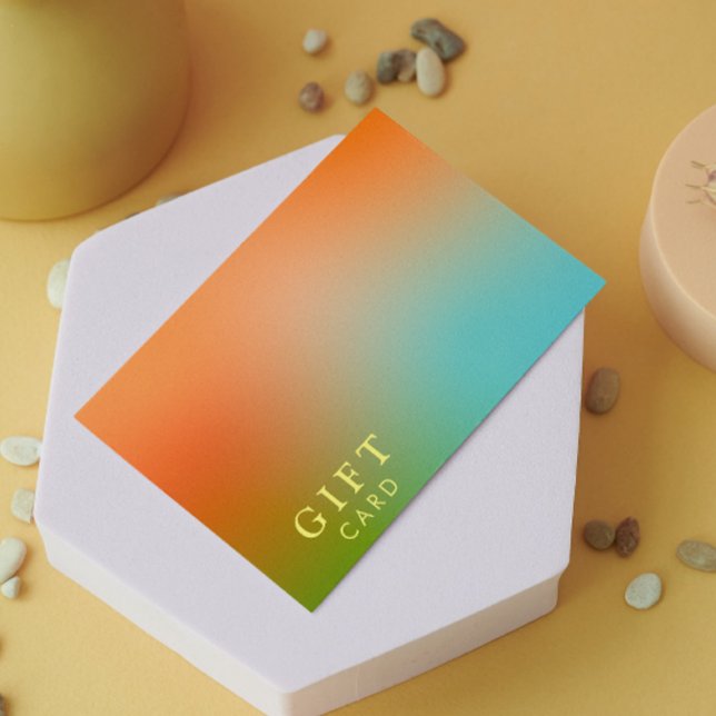 Esthetician HoloGrapent Gradient Certificate Gift Visitkort (Esthetician Holographic Gradient Certificate Gift)