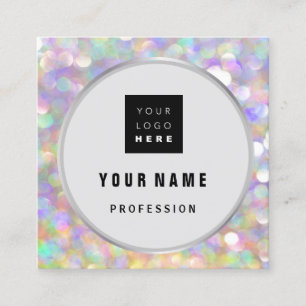 Esthetician Holograph Makeup ARTIST-LOGOTYP Fyrkantigt Visitkort