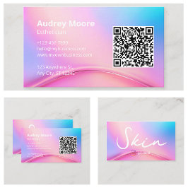 Esthetician Information QR-kod Visitkort