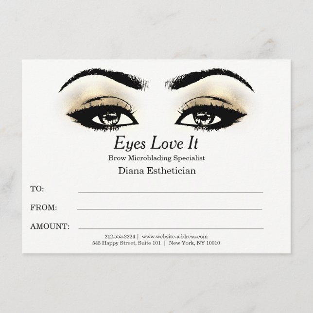Esthetician Lash Beauty Makeup Certificate Gift (Framsida)