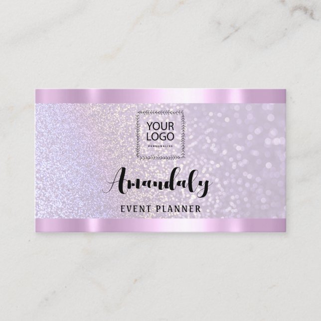 Esthetician Lash Nagel Hair QR Code Logotyp Rosa Visitkort (Framsida)