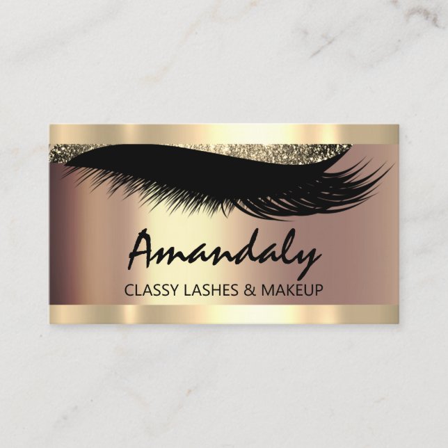 Esthetician Makeup Eyelash VIP-avtalskort Visitkort (Framsida)