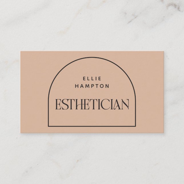 Esthetician Minimalist  Arch Beauty Cosmetic Visitkort (Framsida)
