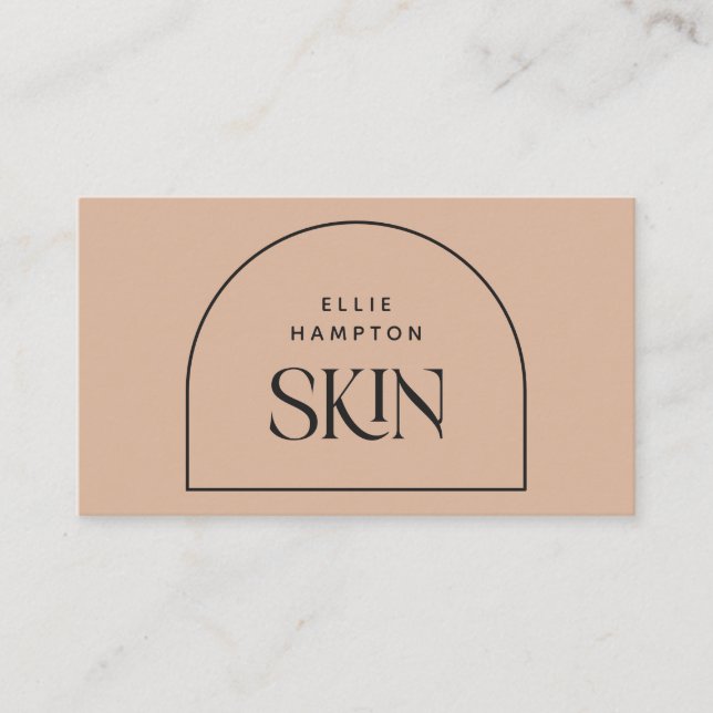 Esthetician Minimalist  Arch Beauty Cosmetic Visitkort (Framsida)
