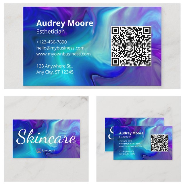 Esthetician Opal Visitkort (Esthetician Opal Business Card
)