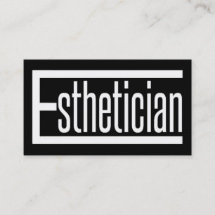 Esthetician Ord Black and White Affärskort Visitkort
