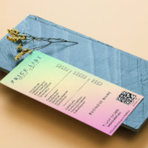 Esthetician Pris List Menu Pastel HoloGrapel
