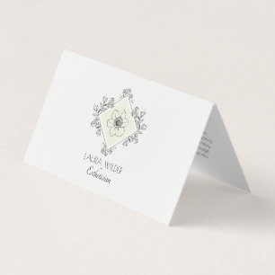 Esthetician Skincare Blommigt Logotyp Visitkort